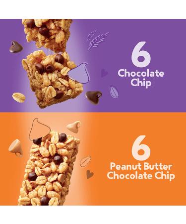 Annie's Organic Chewy Granola Bars Variety Pack - Chocolate Chip & Peanut Butter - 12 Count - Buy Online on GoSupps.com