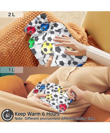 Buy Oarencol 2L Colorful Hot Water Bottle with Cover - Transparent Pain Relief Sports Ball - Buy Online on GoSupps.com