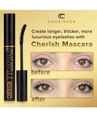 Cherish Hypoallergenic Mascara with Vitamin E | Deep Black, Gluten Free, Volumizing Formula for Bold, Natural-Looking Lashes | Sensitive Eyes Safe - Buy Online on GoSupps.com