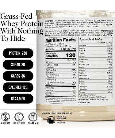 NAKED Grass Fed Protein Bundle: 5LB Unflavored Whey and 5LB Unflavored Casein - Buy Online on GoSupps.com