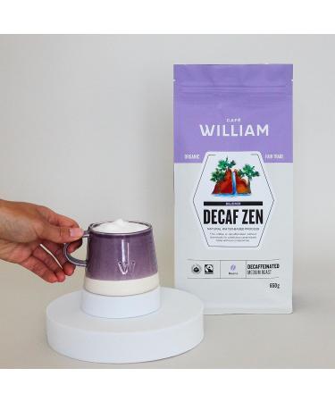 ZEN DECAF Whole Bean Organic Coffee | Medium Roast | Natural Water Decaffeinated Specialty Grade Espresso Machines Grinder | Sustainably Roasted in Canada | Caf William | D caf Biologique en grains - 650 g (2 pack) DECAF ZEN 650 g (Pack of 2) - Buy Online on GoSupps.com