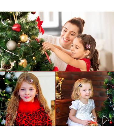 10 Christmas Hair Clips for Kids - Cute Santa, Xmas Tree, Snowman Designs for Xmas Theme Party Decoration by Misstars - Buy Online on GoSupps.com