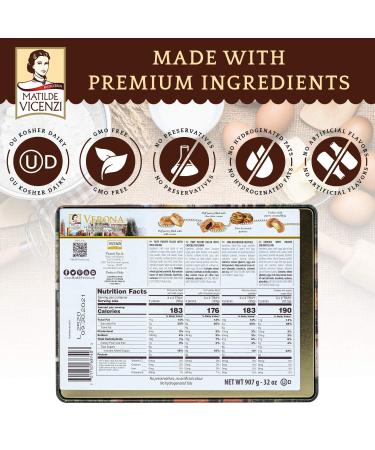 Matilde Vicenzi Verona Gift Tin - Italian Assorted Patisseries & Cookies 32 oz - Buy Online on GoSupps.com