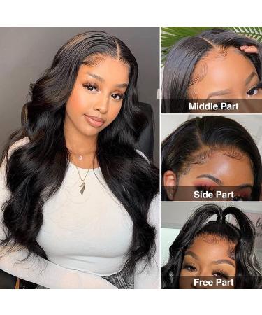 Eyefanniy 13X4 Body Wave Human Hair Lace Front Wig 18 Inch - Pre Plucked with Baby Hair, 180% Density for Black Women | HD Transparent Lace Frontal - Buy Online on GoSupps.com