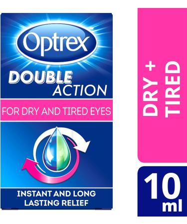 Optrex Drops for Dry & Tired Eyes Double Action 10 ml & Double Action ActiMist Dry and Irritated Eyes Spray 10 ml + Eye Spray - Buy Online on GoSupps.com