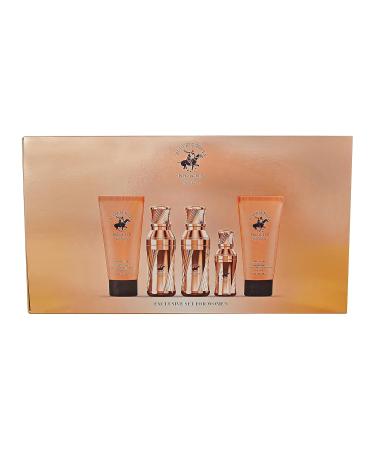Beverly Hills Polo Club BHPC Embrace Women's Exclusive 5 Piece Set Fragrance Collection with Natural Body Lotion Eau de Parfum (1.7oz & 0.5oz) and Hair Body Wash - Perfect Holiday Gift for Her - Buy Online on GoSupps.com
