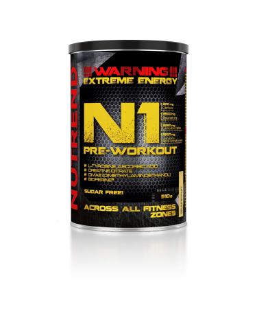 NUTREND Nutrend - N1 Pre Workout (510g) - PreWorkout - Boost strength and endurance - Grapefruit
