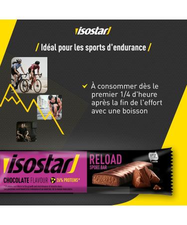 Isostar After Sport Reload Bars Chocolate Flavor - Pack of 30 Recovery Bars After Exercise - 30 x 40 g - Buy Online on GoSupps.com