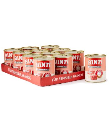 Rinti Dog Food Sensitive Beef & Rice 800 g Pack of 12 (12 x 800 g) Beef+Rice 800 g (Pack of 12)