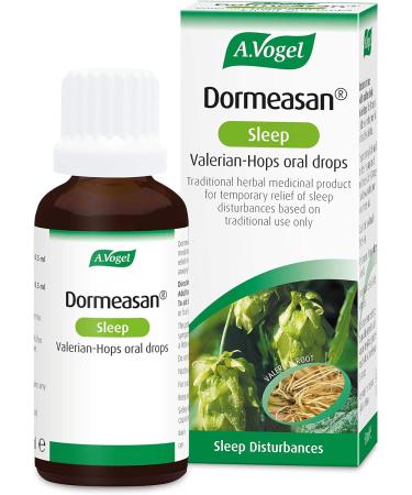 A.Vogel Dormeasan Sleep Valerian-Hops Oral Drops | Natural Sleeping Aid | 30 Drops Before Bed | 58-Day Supply | Fresh Valerian Root Extract | 50ml - Buy Online on GoSupps.com