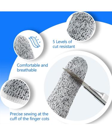 60-Piece Cut-Resistant Finger Cots - Thumb Finger Protectors for Kitchen & Sculpture Work - Buy Online on GoSupps.com