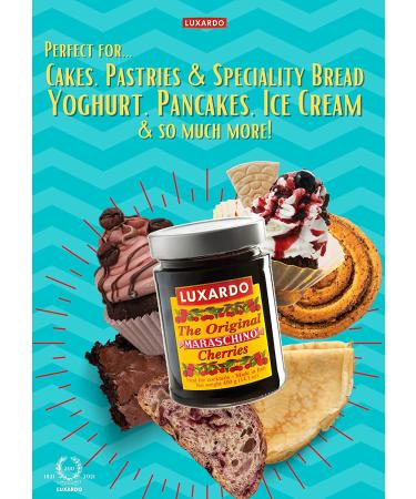 Luxardo Gourmet Maraschino Cherries - 400g Jar | Premium Quality Cherries - Buy Online on GoSupps.com