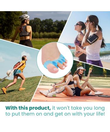 Welnove Toe Separators for Women & Men | Bunion Corrector & Hammertoe Straighteners | 5 Pairs of Toe Spacers for Yoga Practice - Buy Online on GoSupps.com