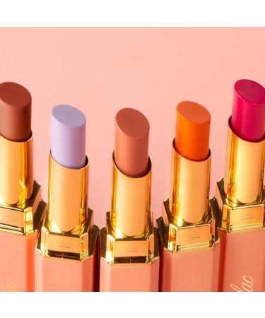 Oulac 2-in-1 Lipstick & Lip Balm - Juicy Shiny Lip Care for Smooth Hydrated Lips | Vegan Plummy Terracotta - Buy Online on GoSupps.com