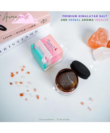 Aromamate Himalayan Pink Salt Nasal Inhaler with Lavender, Eucalyptus & Menthol Essential Oils - Natural Relief for Nasal Congestion & Fresh Breath - Buy Online on GoSupps.com