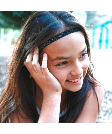 FROG SAC 6 Sparkly Glitter Elastic Headbands for Girls - Non-Slip Thin Stretch Sports Headbands for Teens - Cute Fashion Accessories for Teen Girls - Yoga and Sports Head Wraps - Buy Online on GoSupps.com