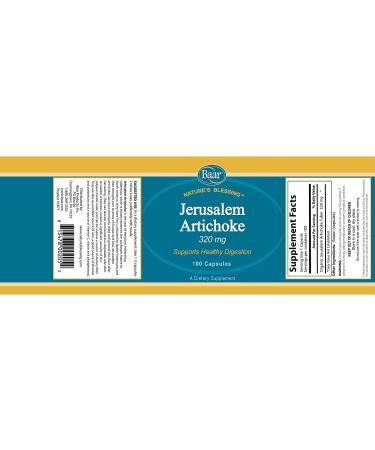 Baar Organic Jerusalem Artichoke 320mg - 100 Capsules | Natural Digestive Support - Buy Online on GoSupps.com