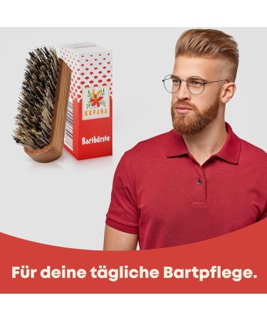 Kupana by Flow | Vegan Beard Brush | FSC Certified Oak Wood | Made in Germany Eco-Friendly Grooming Essentials - Buy Online on GoSupps.com