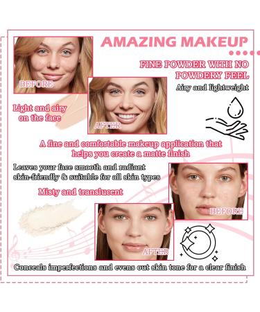 Liquid Foundation Full Coverage Foundation & Loose Setting Powder Set with Foundation Brush and Makeup Sponge Breathable Face Powder Long Lasting Waterproof Oil Control Concealer - Buy Online on GoSupps.com