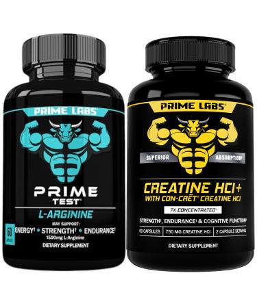 Prime Labs L Arginine (60 ct) + Creatine HCl Capsules (60 ct)