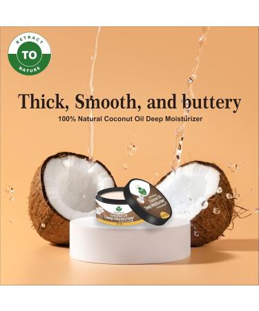 Coconut Oil Deep Moisturizer 6oz | 100% Natural Ingredients for Skin & Hair | Best Hydration Solution - Buy Online on GoSupps.com