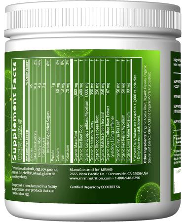 MRM Nutrition Organic Pre-Workout Powder | Black Cherry Flavored | Superfoods + 150mg Natural Caffeine + adaptogens | Clean Energy + Focus| Healthy Blood Flow | Vegan + Non-GMO | 20 Servings - Buy Online on GoSupps.com