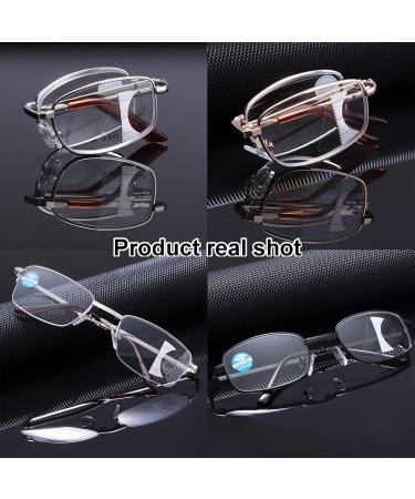 BAFAFA +2.5 Silver Reading Glasses - Blue Light Blocking Modern Frame for Computer & Gaming Eye Strain Relief Portable Style - Buy Online on GoSupps.com