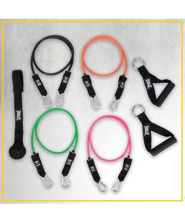 Everlast FIT Power Cable Elite Resistance Set - Light Medium Heavy and Extra Heavy Exercise Bands Premium Latex Door Anchor Rubber Handles Carry Bag Included - at-Home Gym Strength Training - Buy Online on GoSupps.com