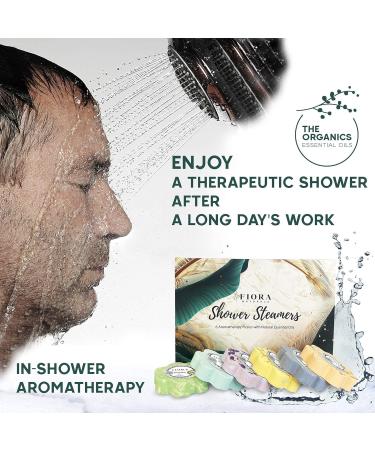 Fiora Naturals Aromatherapy Shower Steamer Gift Set - 18 Vapor Tablets with Essential Oils | Relaxing Spa Shower Bombs for Men and Women - Buy Online on GoSupps.com