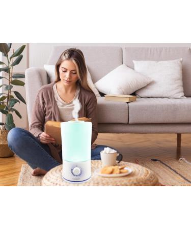 Beper 70 401 Humidifier & Essence Diffuser - 30W 2.4L LED Light Auto Switch-Off | Ideal for Home Office Kid's Room & Bathroom - International Shipping Available - Buy Online on GoSupps.com