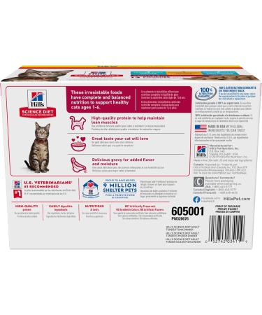 Hill's Science Diet Adult Indoor Dry Cat Food Chicken Recipe 3.5 lb Bag & Adult Canned Cat Food Pouch Variety Pack Chicken Tuna and Ocean Fish 2.8 Oz Pouch 12 Pack - Buy Online on GoSupps.com