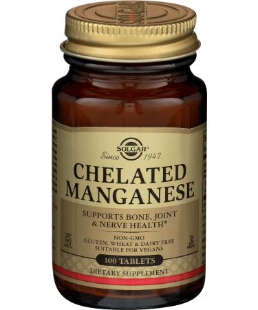 Solgar Chelated Manganese 100 Tablets