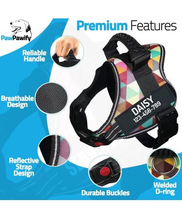 Pawpawify Dog Harnesses - No Pull Personalizable Name & Phone Durable Training & Walking Chest 20-25in Color Braster - Buy Online on GoSupps.com