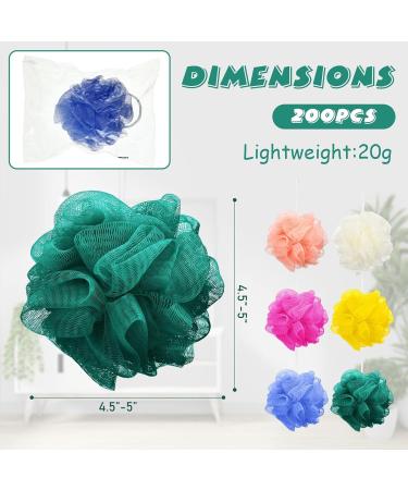 100 Pcs Bath Sponge Shower Loofahs Bulk Exfoliating Body Scrubber Pack - Assorted Colors - Bathing Accessories for Kids, Women, Men - Mesh Balls Travel Cleaning Wash Puff - Buy Online on GoSupps.com