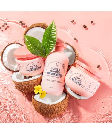 Nature Spell Tone & Tighten Body Wash 320ml - Skin-Firming Shower Gel Hyaluronic Acid Ginseng Extract & Plant Collagen - No SLS 100% Vegan Made in the UK - Buy Online on GoSupps.com