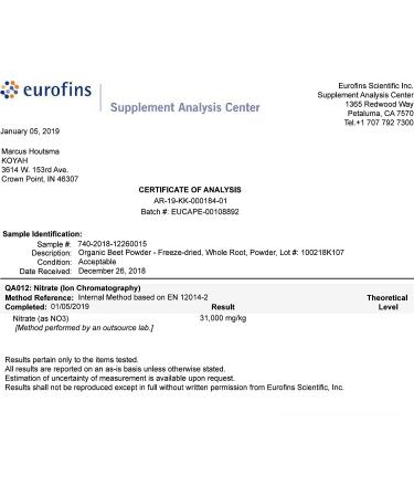 KOYAH Organic USA Beet Powder - 30 Servings, Freeze-Dried Whole-Root Powder - Buy Online on GoSupps.com