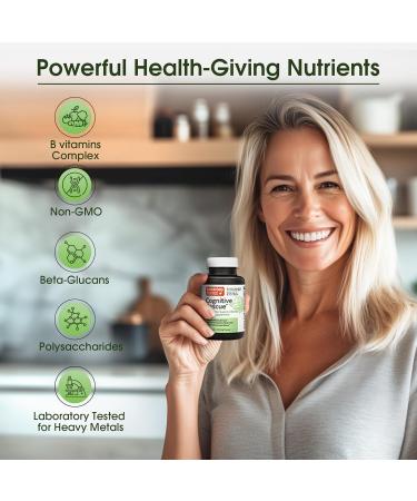 Cognitive Rescue Lion's Mane Mushroom Capsules w/ Lion's Mane Dual Extract Nootropics Brain Supplement for Memory and Focus Mushroom Immune Support w/ B Vitamins Complex BioPerine 60 capsules - Buy Online on GoSupps.com