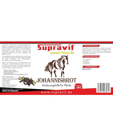 SUPRAVIT Carob 2 kg - Effective Digestive Aid for Horses with Diarrhea & Intestinal Issues | Premium Horse Feed Supplement - Buy Online on GoSupps.com