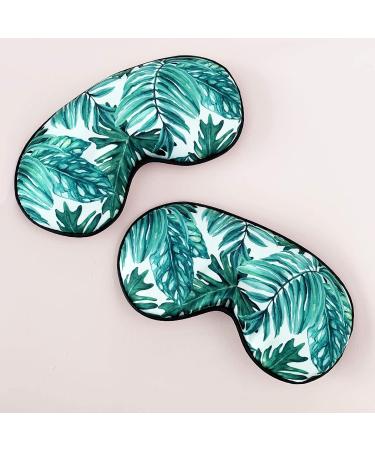 (Set of 3) Tropical Palm Leaf Sleep Mask for Women - Adjustable, Comfortable Travel Accessory for Bridesmaids & Bachelorette Party - Buy Online on GoSupps.com