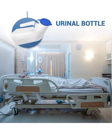 AZMAZ Men's Portable Urinal Bottle 32 oz - 2 Pack | Medical Travel Camping Use, Pee Measurement Scale | Thick Plastic Bedside Urinal - Buy Online on GoSupps.com