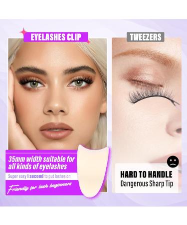 Self Adhesive Eyelashes | No Glue Needed | Natural Wispy Faux Mink Lashes | Reusable & Fluffy | Includes Lash Clip & Tweezers - 85-B - Buy Online on GoSupps.com