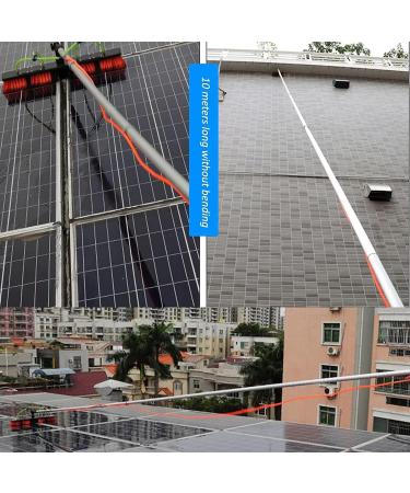 photovoltaic cleaner window cleaning pole Window Cleaning Pole/Water Fed Telescopic Brush/Extendable Cleaner Conservatory Roof Suitable For Photovoltaic Panel CleaningTrucks Windows 9m (Size 5m pole - Buy Online on GoSupps.com