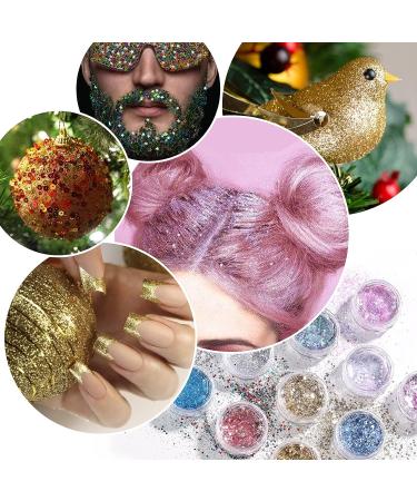 Oneleaf Holographic Chunky Glitter Set - 16 Colors, 120g - Face Body Eye Hair Nail Festival Sequins Glitter - Christmas Mermaid Dreams - Buy Online on GoSupps.com