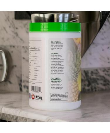 Green Superfoods | Fruits & Vegetables Supplements | Natural Energy Supplements | Vitamins & Minerals | Spinach Spirulina Beetroot Mango Wheatgrass Green Tea | 100% Non-GMO (300g) - Buy Online on GoSupps.com