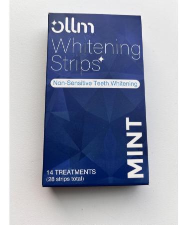 Ollm Teeth Whitening Strips - Enamel Safe Hydrogen Peroxide for Sensitive Teeth 14 Treatments Professional Mint Flavor - Buy Online on GoSupps.com