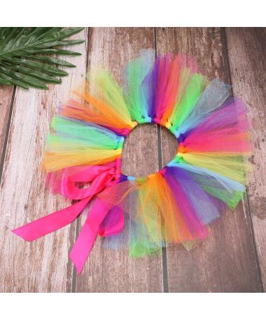 VILLCASE 1pc Pet Dog Rainbow Color Party Gauze Dress Beautiful Gauze Skirt Festive Mesh Tutu Skirt (Colorful)- Pet Dog Supplies - Buy Online on GoSupps.com
