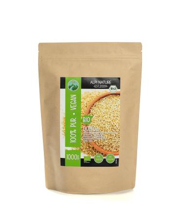 Organic White Quinoa 1kg - Gluten-Free Vegan Additive-Free 100% Natural Lab Tested Controlled Organic Cultivation - Buy Online on GoSupps.com
