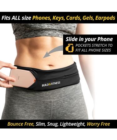 Buy Build & Fitness Treadmill | Adjustable Waist Pocket for Phones & Keys | Perfect for Men & Women | Running Walking Gym Gear - Black - Buy Online on GoSupps.com