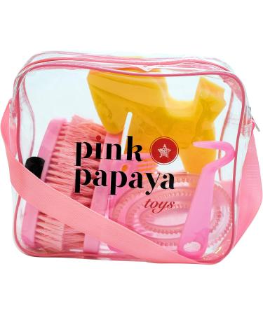 Pink Papaya Children's Pony Grooming Box - 7-Piece Lexinton Grooming Set in Pink | International Shipping Available - Buy Online on GoSupps.com