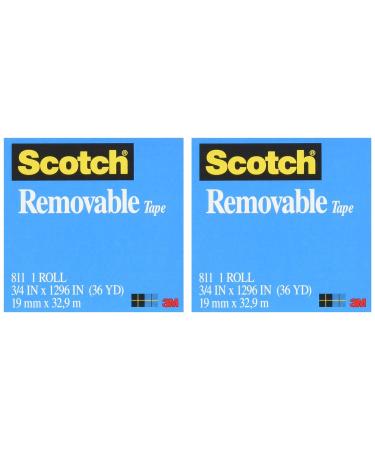 Scotch - 8112PK Removable Tape 3/4 in x 1 296 in 2 Boxes/Pack Post-it Technology (811-2PK) - Buy Online on GoSupps.com